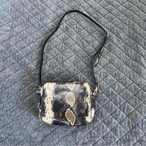 Uterque Crossbody Bag Purse Snakeskin Python Leather